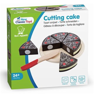 Cutting cake - chocolate